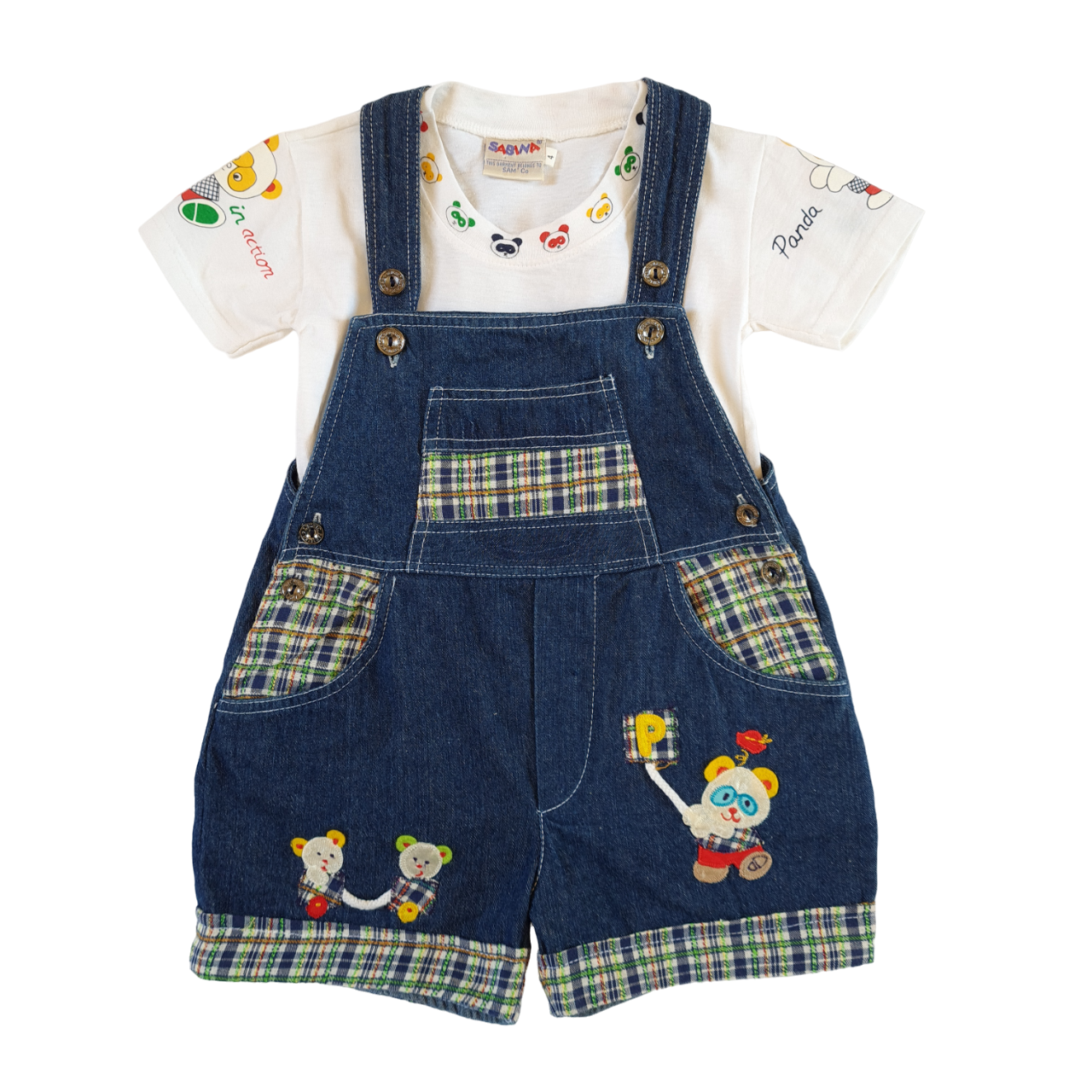 Tiny Panda Dungarees