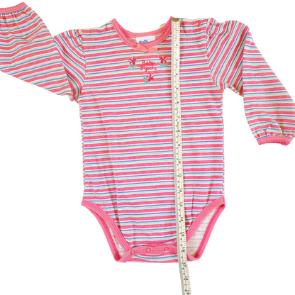 Pink Cord Jumper Dress and Bodysuit