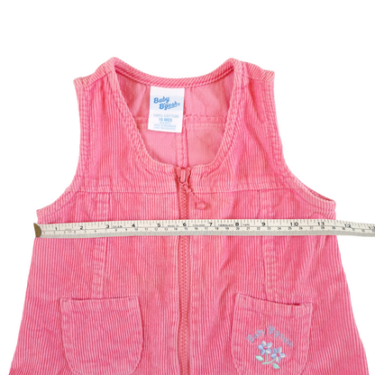 Pink Cord Jumper Dress and Bodysuit