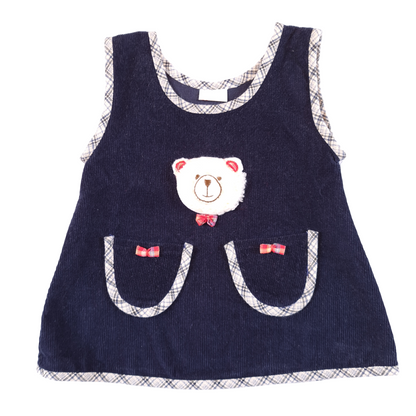 Bear Pinafore with Top and Bag