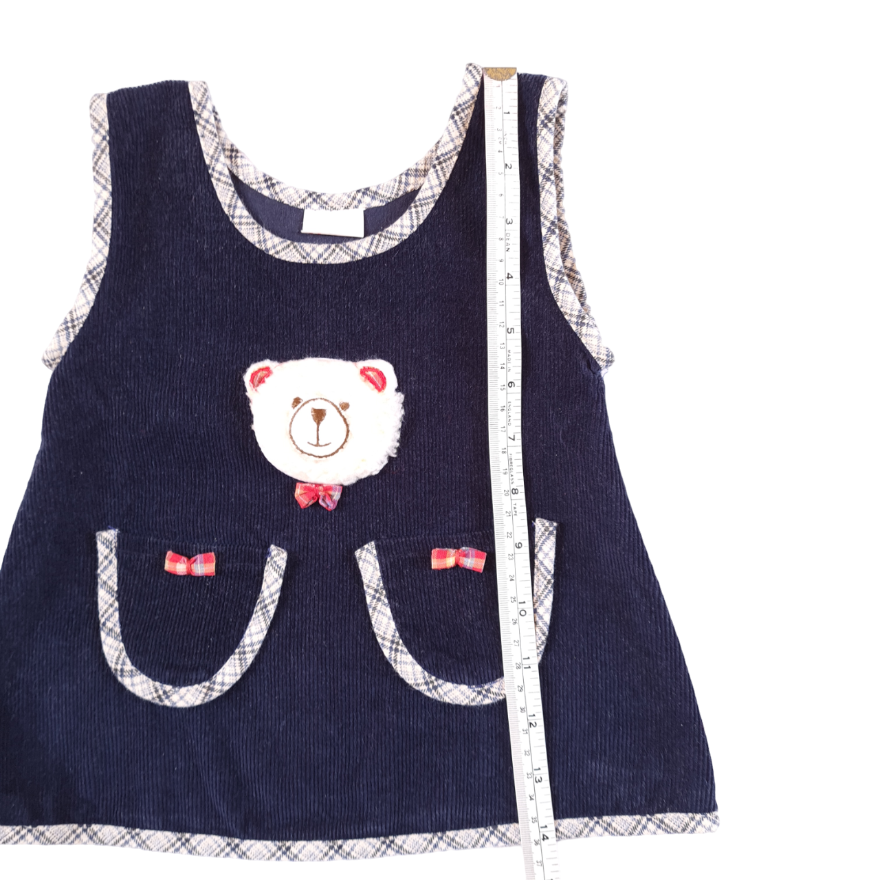 Bear Pinafore with Top and Bag