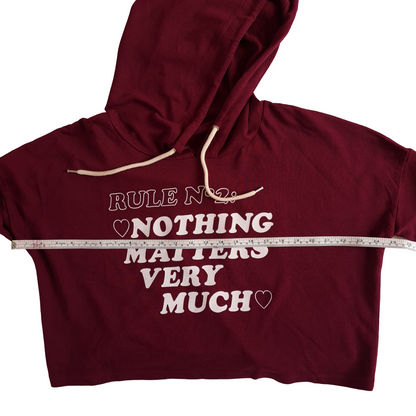 Nothing Matters Very Much Cropped Hoodie